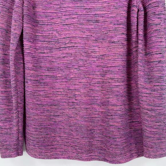 J Jill Women's Cowl Neck Space dye Tunic Sweater Large Pink Purple - Picture 4 of 12